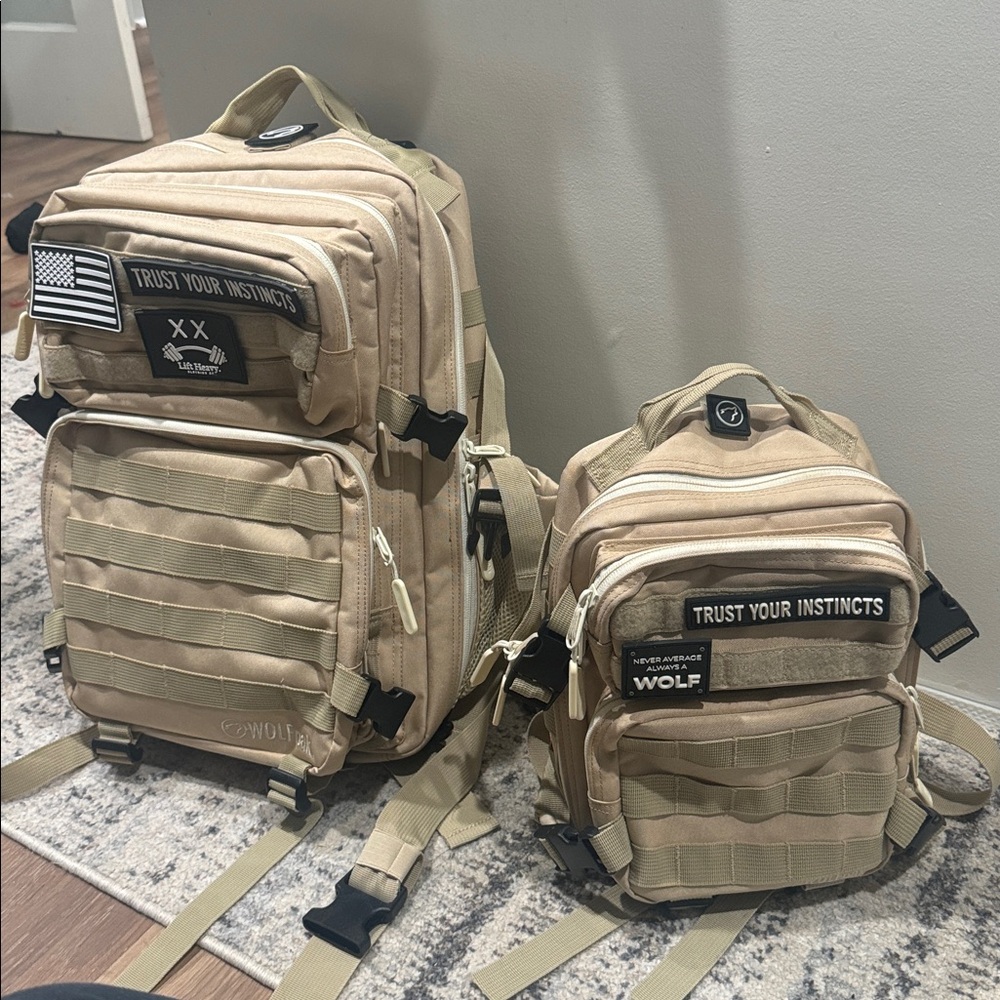 WOLF Tan Mini Backpack - Picture 7 of 7